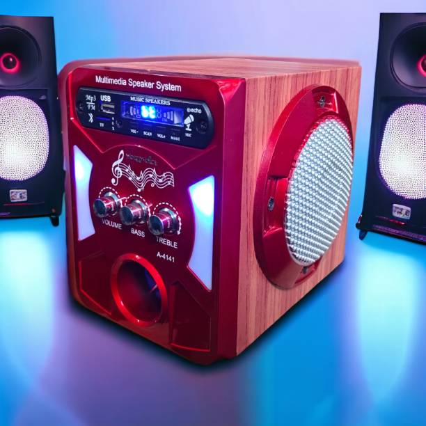 world voice Series 4141RED MINI Home Theater/ECHO MIC SYSTEM Woofer BT/FM/MP3/USB/SDCard/AUX 60 W Bluetooth Home Theatre