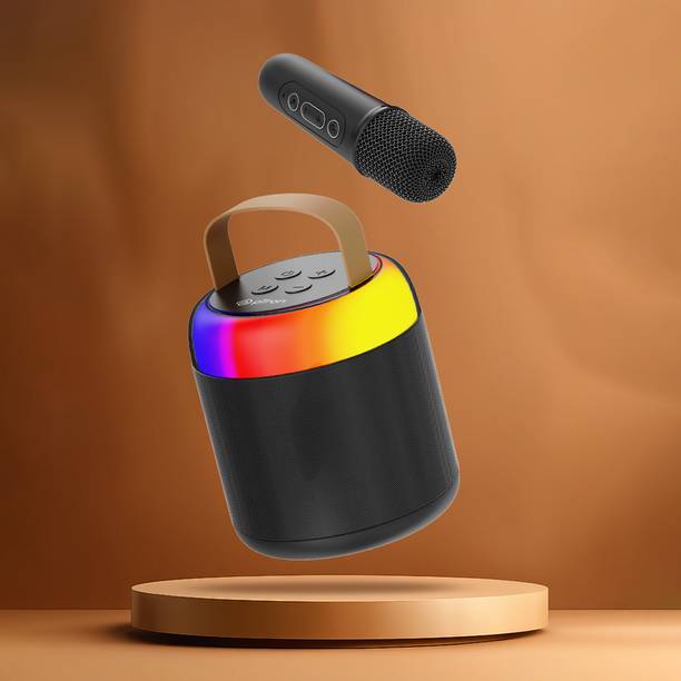 PTron Mojo with Karaoke Mic, 16W Pristine Sound, 6Hrs Playtime, RGB Lights 16 W Bluetooth Speaker