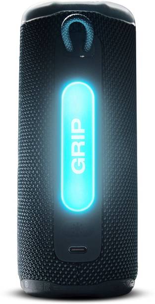 JBL Grip Pro Sound with AI Sound Boost, Ambient Light, 14H Playtime, Auracast IP68 16 W Bluetooth Speaker Black, Mono Channel