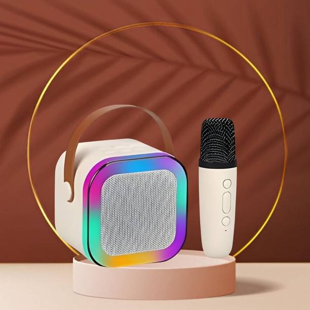 SACRO K12 Bluetooth Speaker with wireless Karaoke Mic, Voice Effects BT5.1/TF CardD76 10 W Bluetooth Laptop/Desktop Speaker