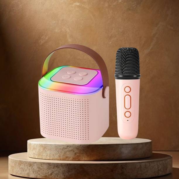 SACRO Y1 (PORTABLE WIRELESS SPEAKER) With Karaoke Mic and High Quality SoundA82 10 W Bluetooth Laptop/Desktop Speaker