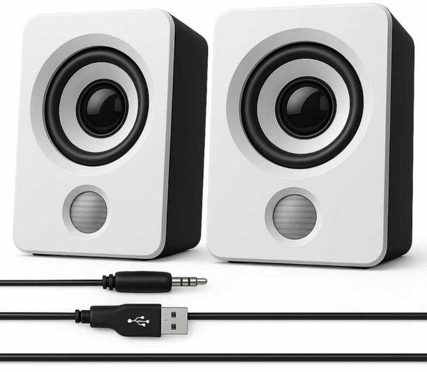 Coracao 6W USB Computer Speaker | Deep Bass, Clear Stereo Plug-and-Play for Mobile & PC 6 W Bluetooth Laptop/Desktop Speaker