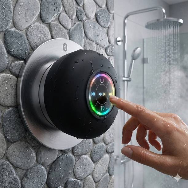 PLUSESTORE Mini Waterproof Bluetooth Speaker for Bathroom 3 W Bluetooth Laptop/Desktop Speaker