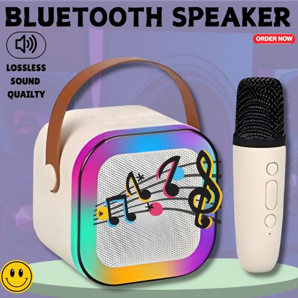 sickle Bluetooth Speaker with mic Karaoke, FM Radio, AUX, USB, SD, RGB Light EffectN414 10 W Bluetooth Speaker