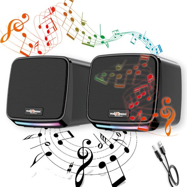 Pick Ur Needs RGB Multimedia Speakers High Bass USB Powered Desktop 3 W Laptop/Desktop Speaker