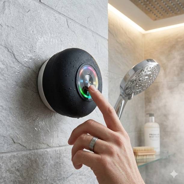 PLUSESTORE Portable Waterproof Bathroom Bluetooth Speaker 3 W Bluetooth Laptop/Desktop Speaker
