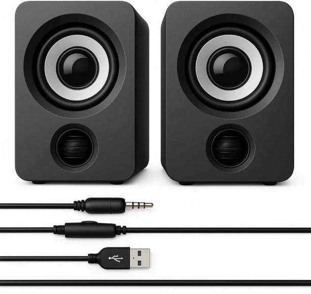 Coracao 6W USB Computer Speaker | Deep Bass, Clear Stereo Plug-and-Play for Mobile & PC 6 W Bluetooth Laptop/Desktop Speaker