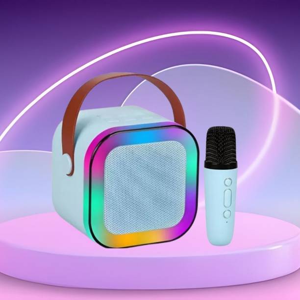 SACRO K12 Bluetooth Speaker with wireless Karaoke Mic, Voice Effects BT5.1/TF CardD376 10 W Bluetooth Laptop/Desktop Speaker