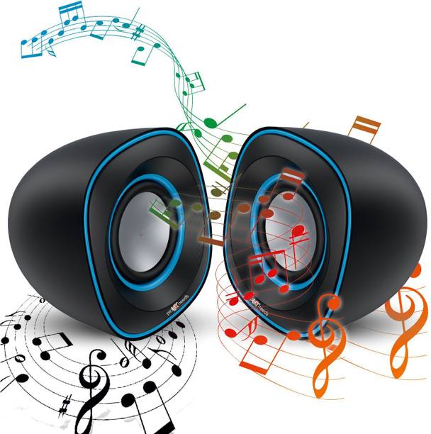 Pick Ur Needs Wired Multimedia RGB Stereo Speakers with LED Glow Desktop Sound System 3 W Laptop/Desktop Speaker