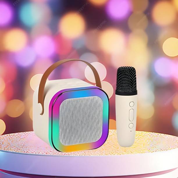 SACRO K12 Bluetooth Speaker with wireless Karaoke Mic, Voice Effects BT5.1/TF CardD352 10 W Bluetooth Laptop/Desktop Speaker