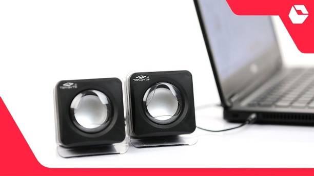 TERABYTE ™ E-02B 2.0 Multimedia Computer Speakers for Laptop, PC, MP3/MP4 Players Black 2 W Laptop/Desktop Speaker