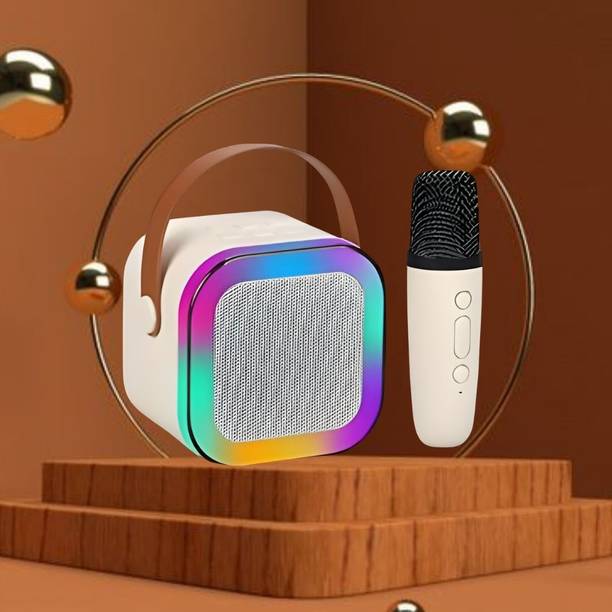 SACRO K12 Bluetooth Speaker with wireless Karaoke Mic, Voice Effects BT5.1/TF CardS241 10 W Bluetooth Laptop/Desktop Speaker