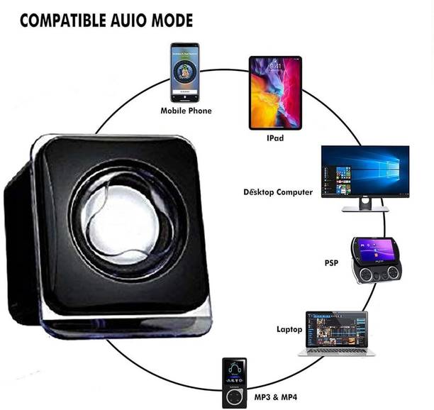 Extremus ™Mini Multimedia Speaker Compatible with PC, Laptop and Tablet 2 W Laptop/Desktop Speaker