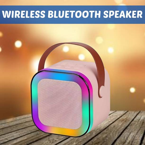 GUGGU W12 (PORTABLE WIRELESS BLUETOOTH SPEAKER) Dynamic Thunder Sound & RGB LightI30 10 W Bluetooth Laptop/Desktop Speaker