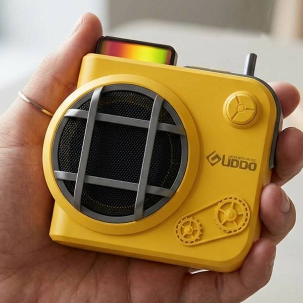 uddo Zoom Portable Bluetooth Speaker with RGB LED, Heavy Bass Dual Pairing & FM Radio 10 W Bluetooth Speaker
