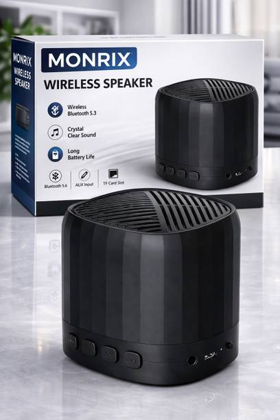 Monrix 5W Wireless Bluetooth Speaker Portable HD Waterproof Stereo Bass Mini 5 W Bluetooth Speaker