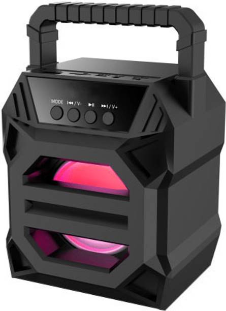 RECTITUDE Bluetooth Sound Box Mic Subwoofer Multi-function DJ Light Carry Handle-Travel 5 W Bluetooth Speaker