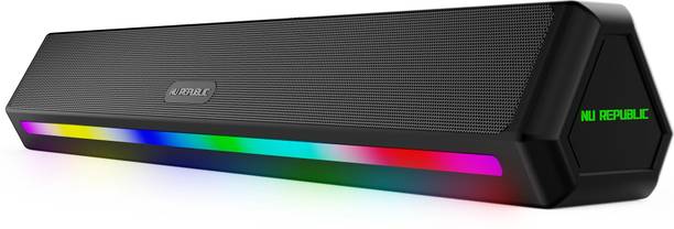 Nu Republic PartyBox 240 With 16 Hrs Playtime, Dual 52mm Dynamic Driver, Multi RGB LED Light 24 W Bluetooth Speaker