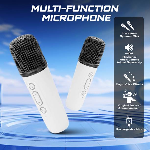 GameSir Mini Vocal Speaker with 2 Wireless Microphones with magical voices 10 W Bluetooth Speaker