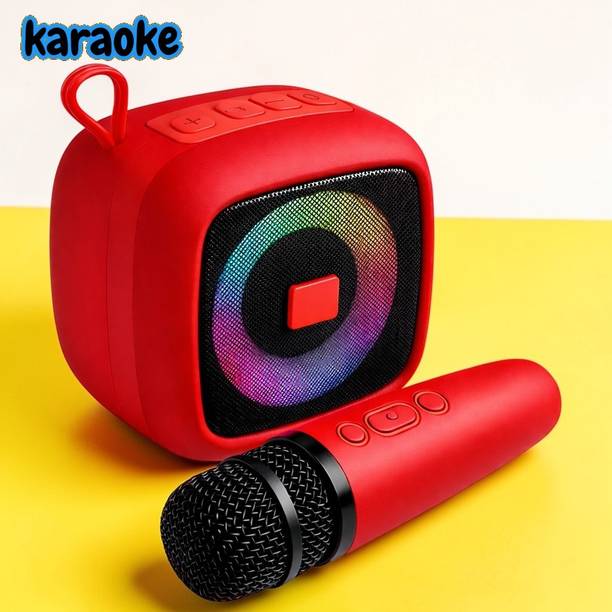 Sagaft X103 Bluetooth Karaoke Speaker with Mic RGB Lights Portable Music System 10 W Bluetooth Speaker