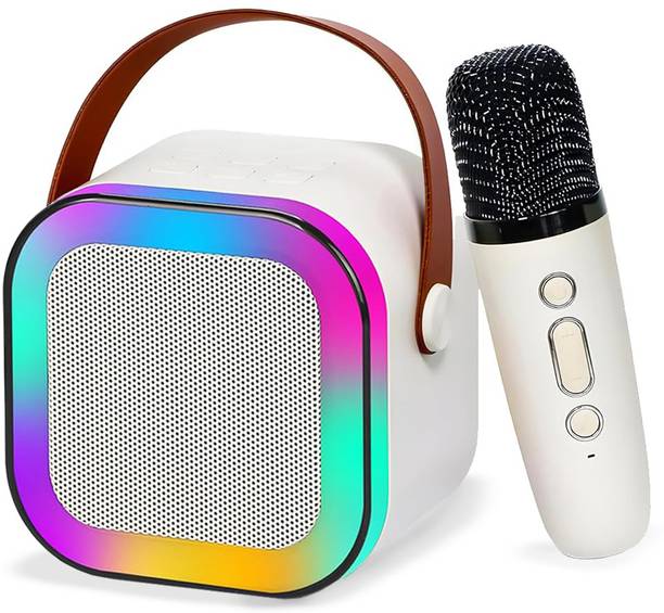 ANY KART Portable Bluetooth Karaoke Speaker with Mic, LED Lights, Rechargeable Battery 5 W Bluetooth Speaker
