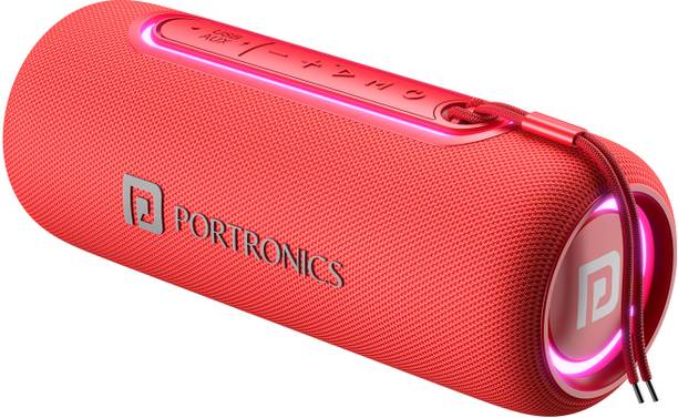 Portronics Resound 2 15W HD Sound with Mic, RGB Lights, TWS Pairing, vBT 5.3, IPX5 15 W Bluetooth Speaker