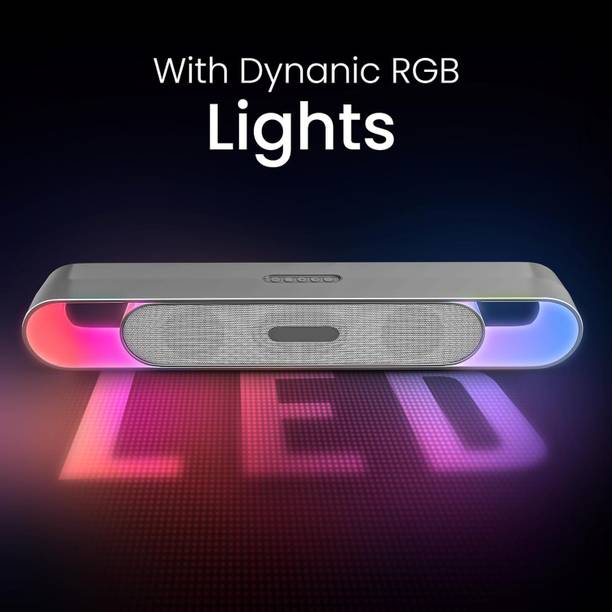 WOOS 10W Cosmic Glow Bluetooth Speaker - 15H Playtime, RGB Beats, Type-C, IPX7 10 W Bluetooth Speaker