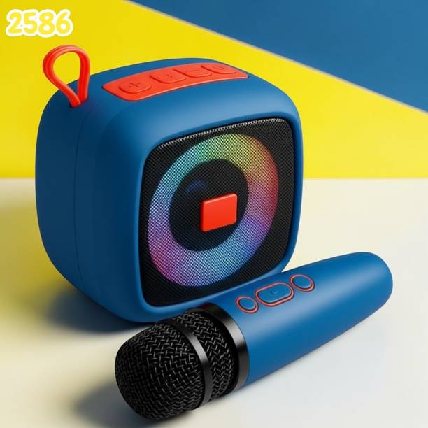 3BAAN X174 Karaoke Speaker with Dual Mic, Wireless Bluetooth Party Sound System 10 W Bluetooth Speaker
