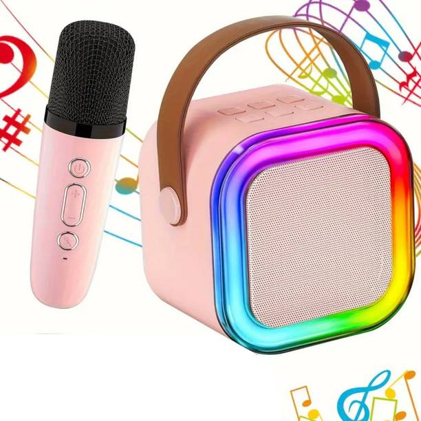 JOMINO Cute Karaoke Mic for Kids Birthday Gift for Boys & Girls Wireless Musical Toy 5 W Bluetooth Speaker