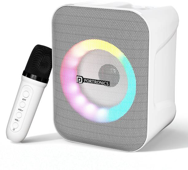 Portronics Apollo One 20W Bluetooth Portable Speaker With Wireless Karaoke Mic,5Hr Playtime 20 W Bluetooth Speaker