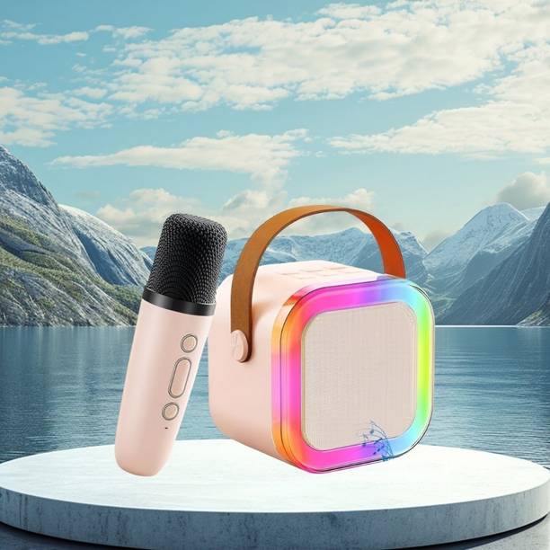 sickle Bluetooth Speaker with mic Karaoke, FM Radio, AUX, USB, SD, RGB Light EffectN32 5 W Bluetooth Speaker