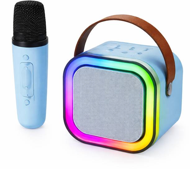 Joliya Portable Bluetooth Speaker with RGB Light & Mic, USB/TF, 10W (Blue) 10 W Bluetooth Speaker