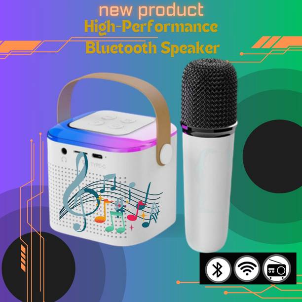 GUGGU Wireless Karaoke Bluetooth Speaker with Wireless mic,Rgb Lights,long batteryR67 10 W Bluetooth Speaker