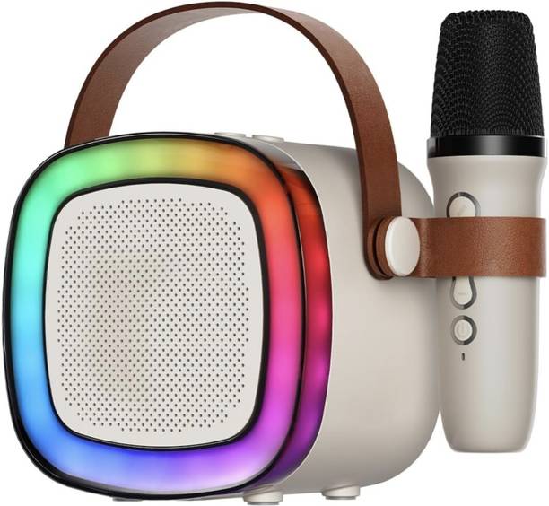Primate Rechargeable Karaoke Microphone with Bluetooth Speaker & LED Lights 10 W Bluetooth Speaker