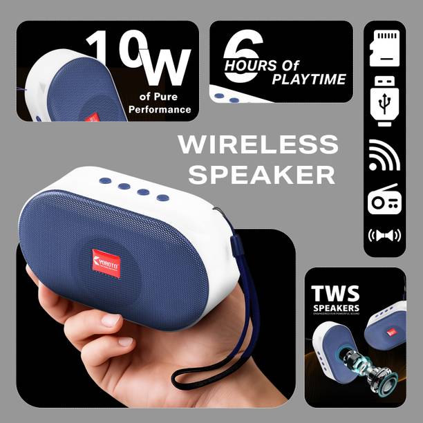 YOROTO Portable Speaker With Thunder Sound and High Bass 10 W Bluetooth Speaker