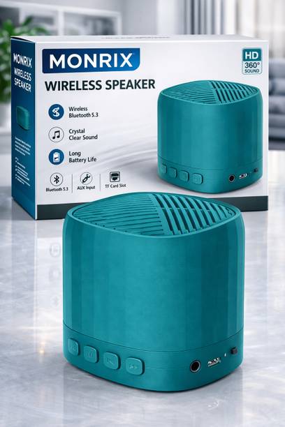 Monrix 5W Wireless Bluetooth Speaker Portable HD Waterproof Stereo Bass Mini 5 W Bluetooth Speaker
