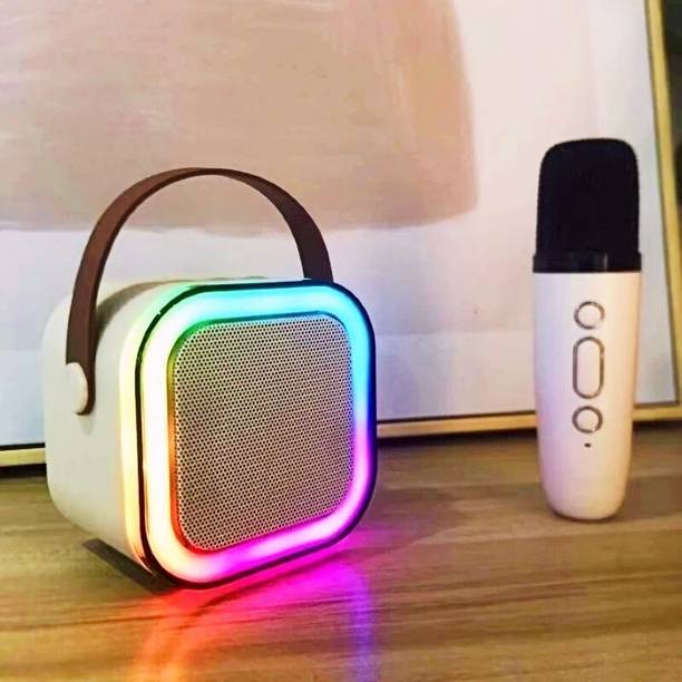 NHOUSE Karaoke Speaker K12: Party POP Wireless Bluetooth Speaker with Mic, RGB 83 10 W Bluetooth Speaker