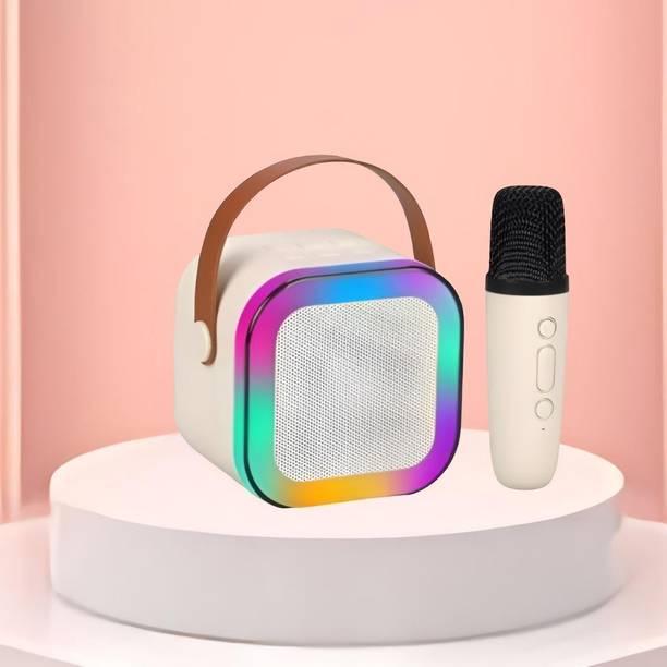 AAC Bluetooth Speaker with mic Karaoke, FM Radio, AUX, USB, SD, RGB Light EffectN325 10 W Bluetooth Speaker