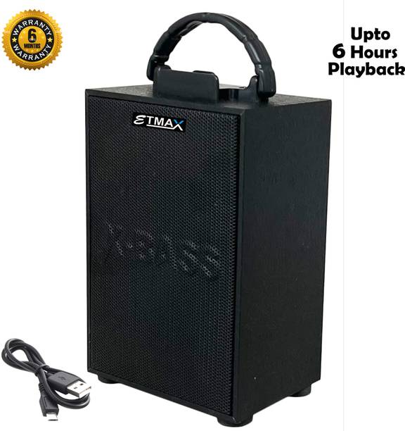 etmax 4" BT 6 Hours Playback 20 W Bluetooth Speaker