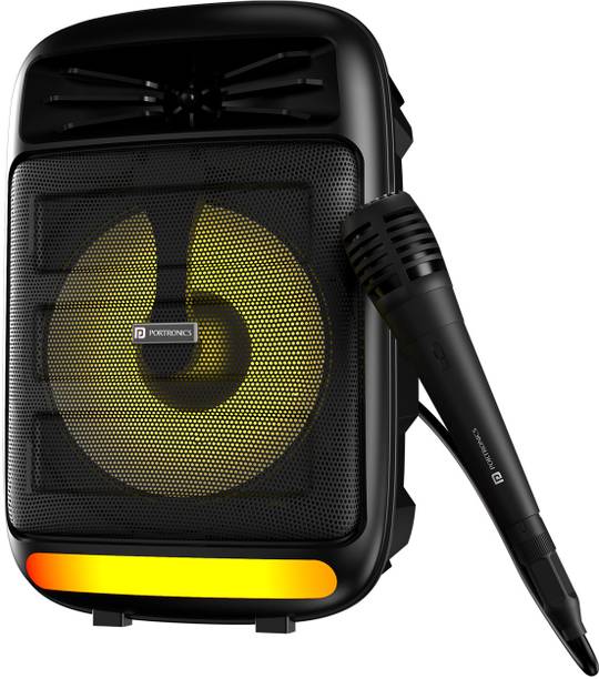 Portronics Portable with Karaoke Mic, 5 Hrs Playtime, BT5.3 20 W Bluetooth Speaker
