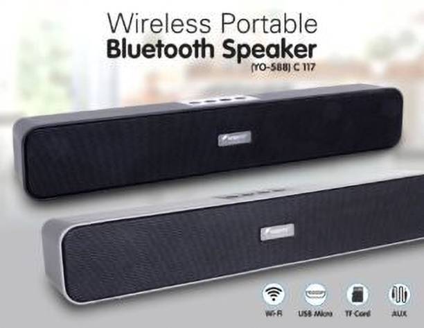 WOOS 10W Wireless Bluetooth Soundbar with Dynamic Deep Bass USB C Fast Charge 10 W Bluetooth Speaker