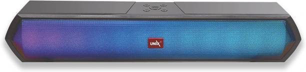 Unix Wireless Bluetooth Sound Bar with LED Light Supporting USB, SD Card, AUX 5 W Bluetooth Speaker