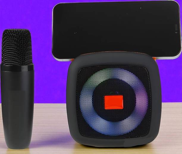 Nilesawar X114 Karaoke Speaker with Wireless Mic–Powerful Bass, Echo Control, Rechargeable 5 W Bluetooth Speaker
