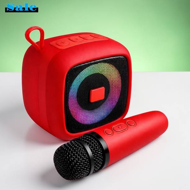 Stybits X142 Portable Bluetooth Speaker with Wireless Microphone | Party Speaker RGB LED 10 W Bluetooth Speaker