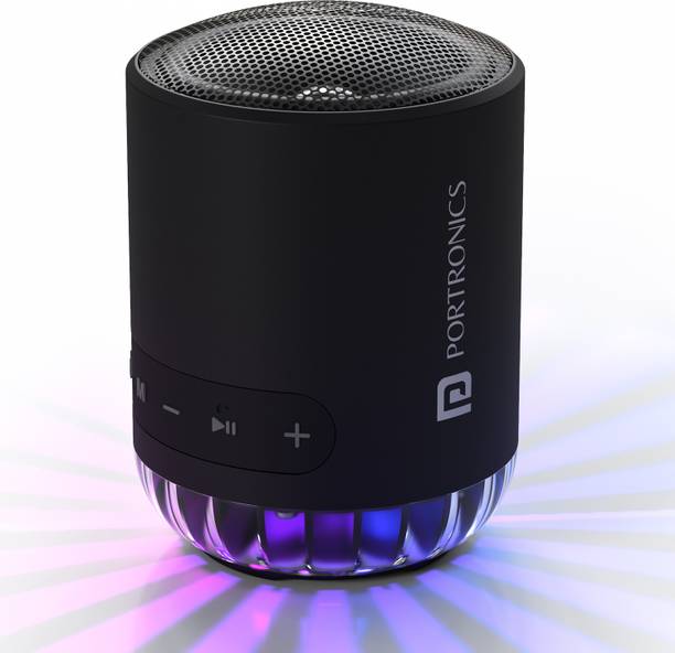 Portronics Soundpot Pro 20W TWS Portable Bluetooth Speaker With RGB LED Lights,In built Mic 20 W Bluetooth Speaker