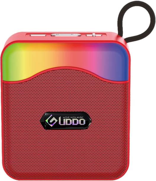 uddo QUBO Booming Bass Music Portable Wireless RGB Lights 800mAh Deep Bass 10 W Bluetooth Speaker