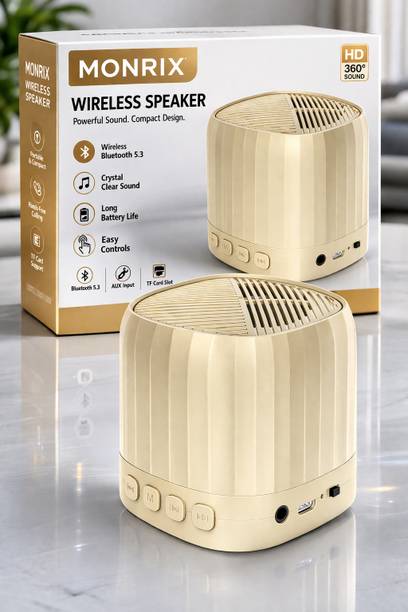 Monrix 5W Wireless Bluetooth Speaker Portable HD Waterproof Stereo Bass Mini 5 W Bluetooth Speaker