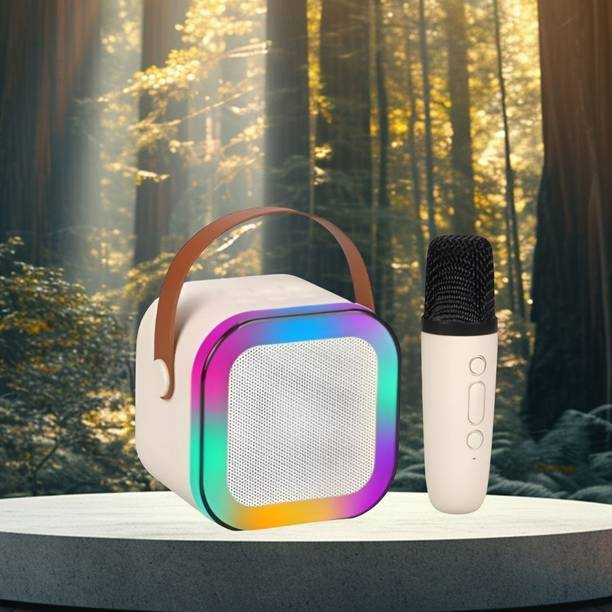 AAC Bluetooth Speaker with mic Karaoke, FM Radio, AUX, USB, SD, RGB Light EffectN318 10 W Bluetooth Speaker