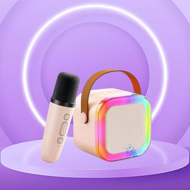 sickle Bluetooth Speaker with mic Karaoke, FM Radio, AUX, USB, SD, RGB Light EffectN43 5 W Bluetooth Speaker