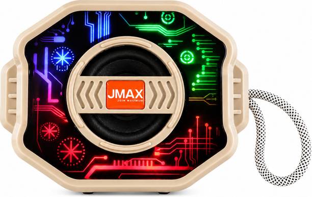 Jmax Portable Speaker With Thunder Sound and High Bass | Supports USB,Memory Card 6 W Bluetooth Speaker